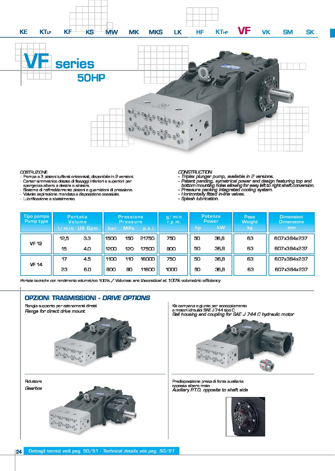 Pratissoli VF12 Series Plunger Pumps